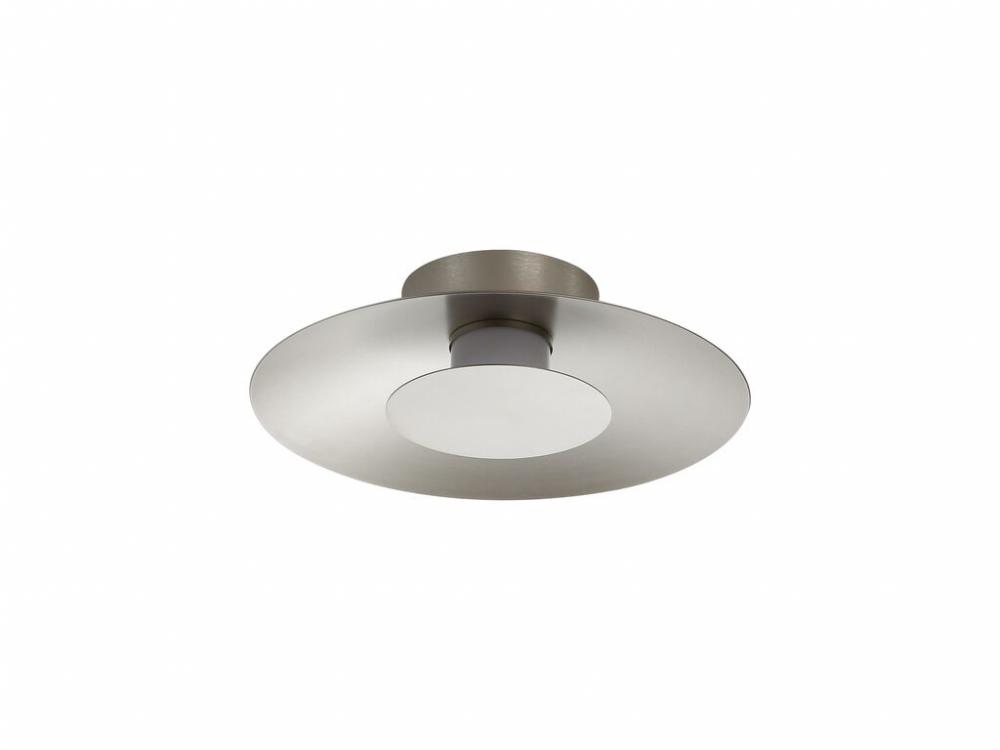 Luma LED Flush Mount - 12" in Sand Nickel with Sand Nickel Shade