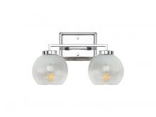 Golden 3094-BA2 CH-ALA - Elliott 2-Light Vanity Light in Chrome with Alabaster Shade