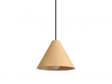 Golden 3988-10 LWA - Conique 1-Light Mini Pendant in Light Walnut