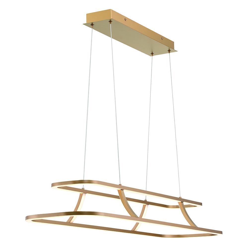 CADOUX,1LT LED CHANDELIER,GLD
