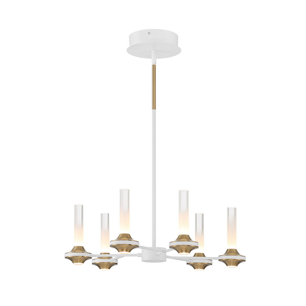 TORCIA, 6LT CHANDELIER S,WHITE