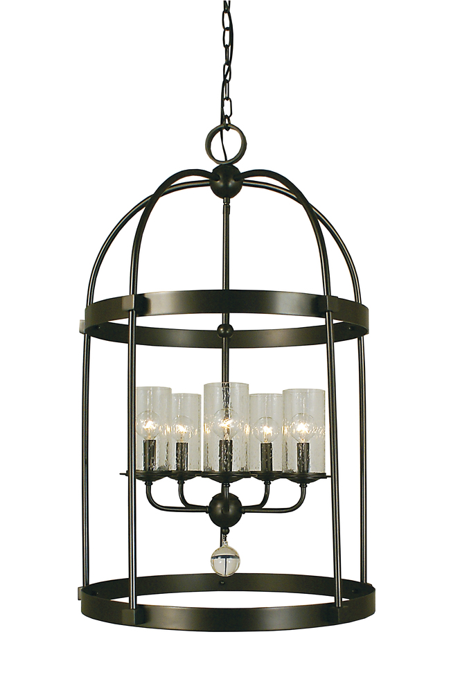 5-Light Brushed Nickel Compass Dining Chandelier