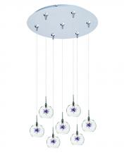 ET2 E93772-21SN - Starburst 7-Light RapidJack Pendant and Canopy